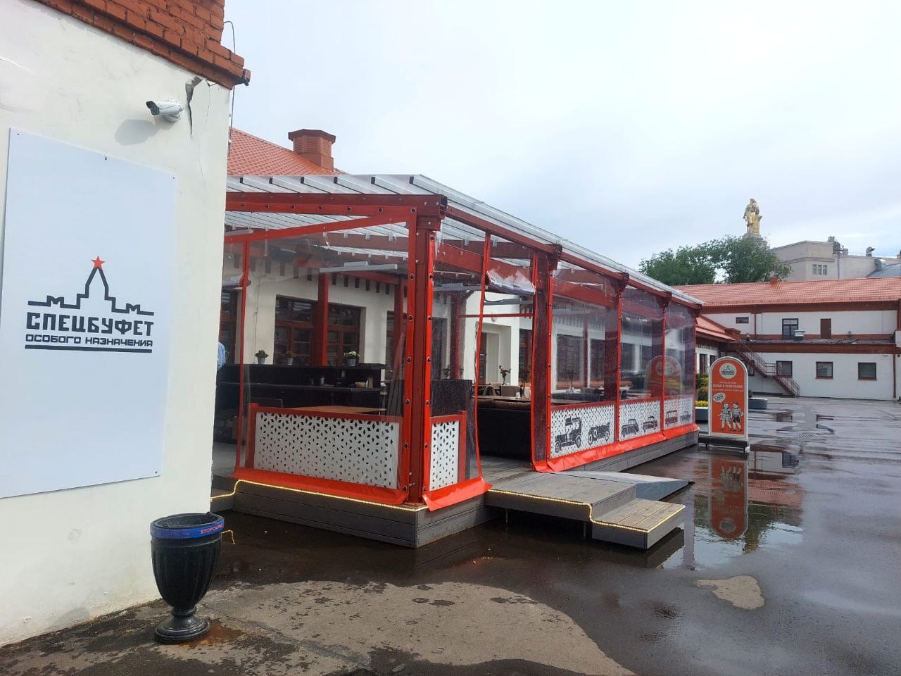 ПВХ шторы для летней террасы кафе в Подгоренском